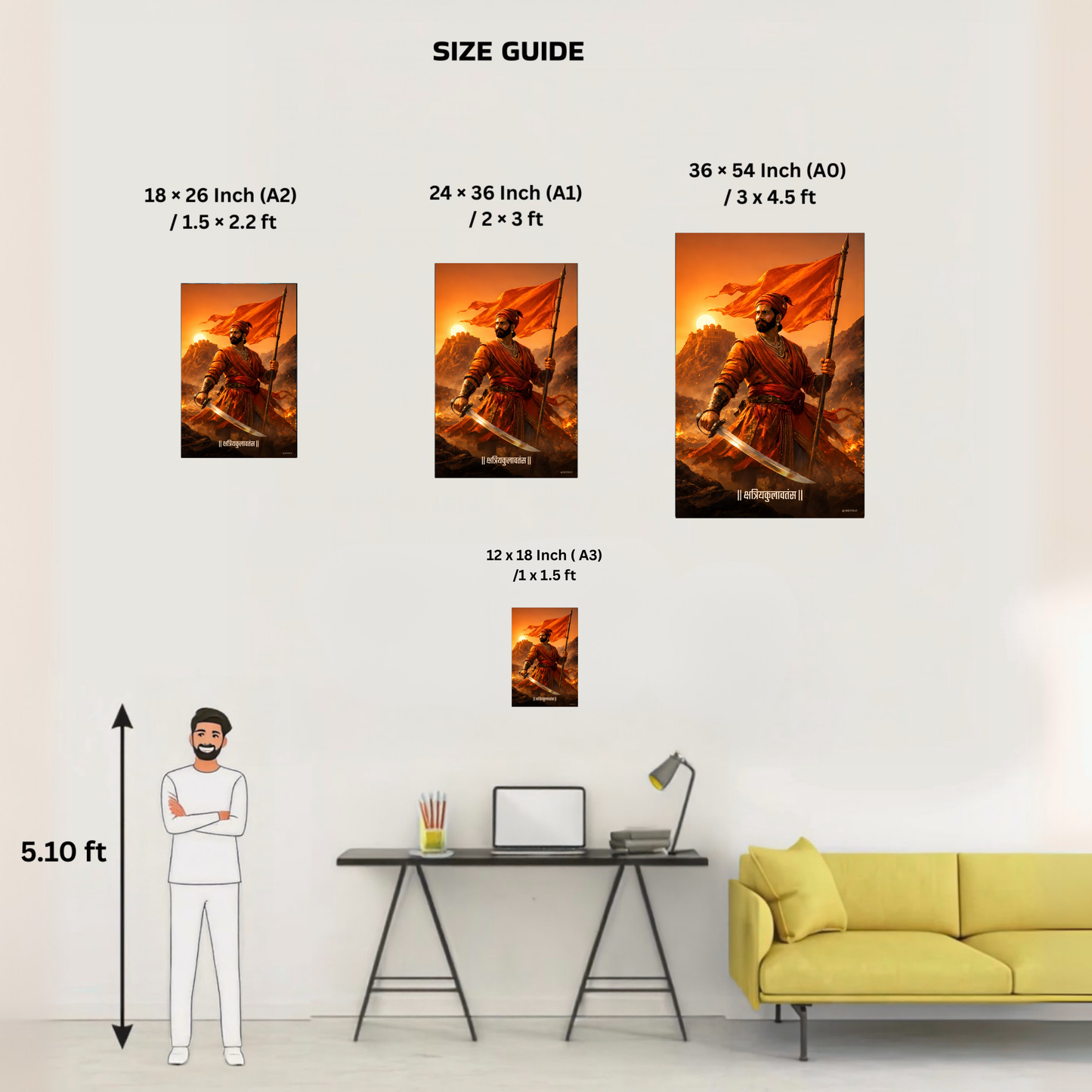 The '|| क्षत्रियकुलावतंस ||' Chatrapati Shivaji Maharaj Poster | 8K | Premium Glossy