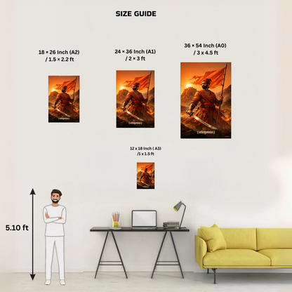 The '|| क्षत्रियकुलावतंस ||' Chatrapati Shivaji Maharaj Poster | 8K | Premium Glossy