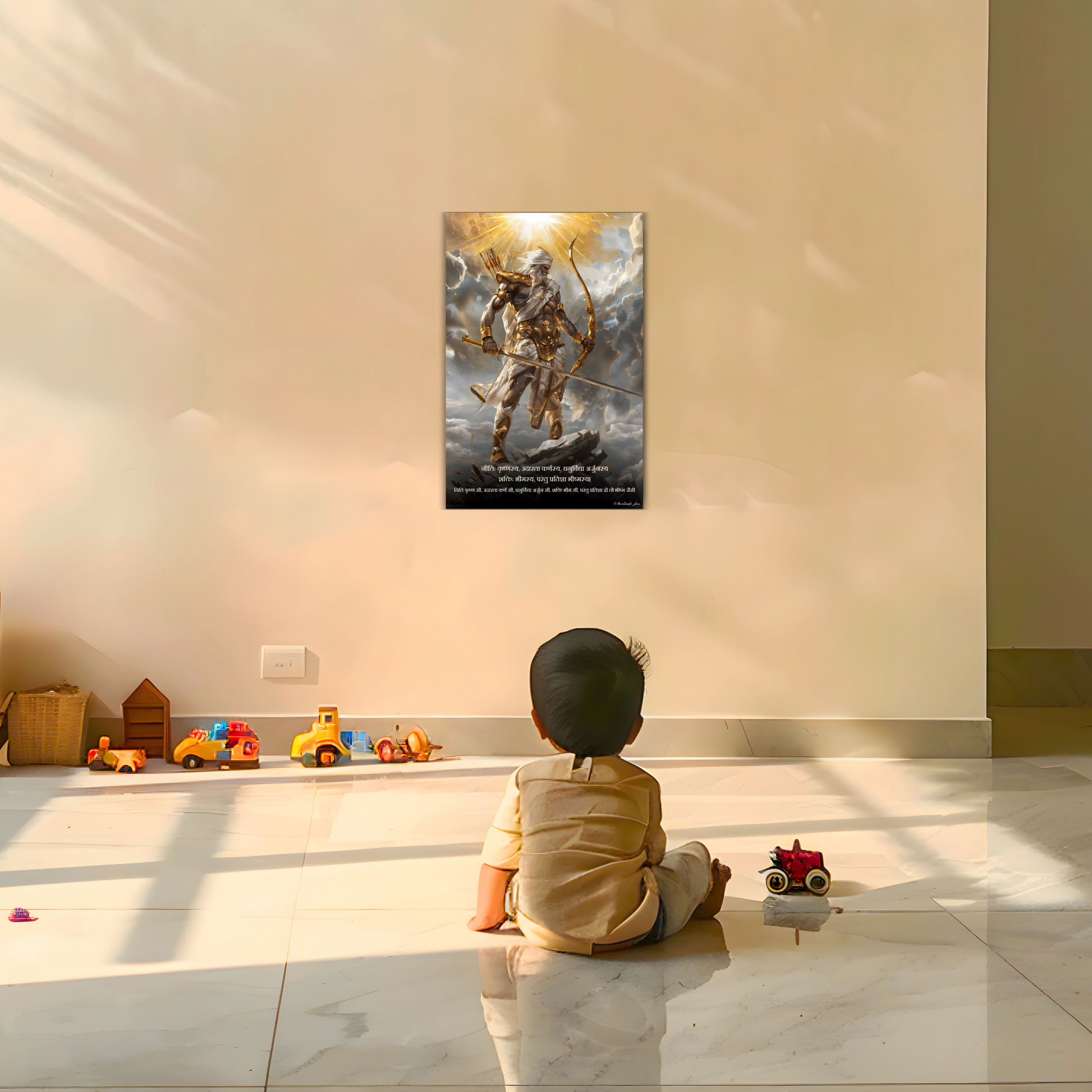 The Bhishma Pitamah 'प्रतिज्ञा भीष्मस्य' Poster | 8K | Premium Glossy - Bharatvarsh Arts--Wall Poster Sets - Buy Indian Spiritual, Mythology, Gods, Warrior Wall Art - For Living Room, Decor