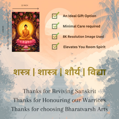 The 'बुद्धं शरणं गच्छामि' Gautam Buddha Peaceful Poster | 8K | Premium Glossy