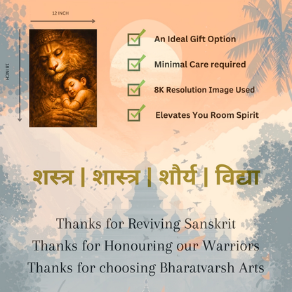 The Narsimha Bhagwan Peaceful Poster | 8K | Premium Glossy