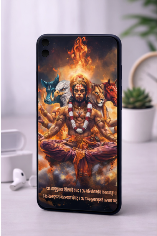 The 'ॐ पञ्चमुखहनुमते' Panchmukhi Hanuman Mobile Skin | Premium UV Print | Matte Finish