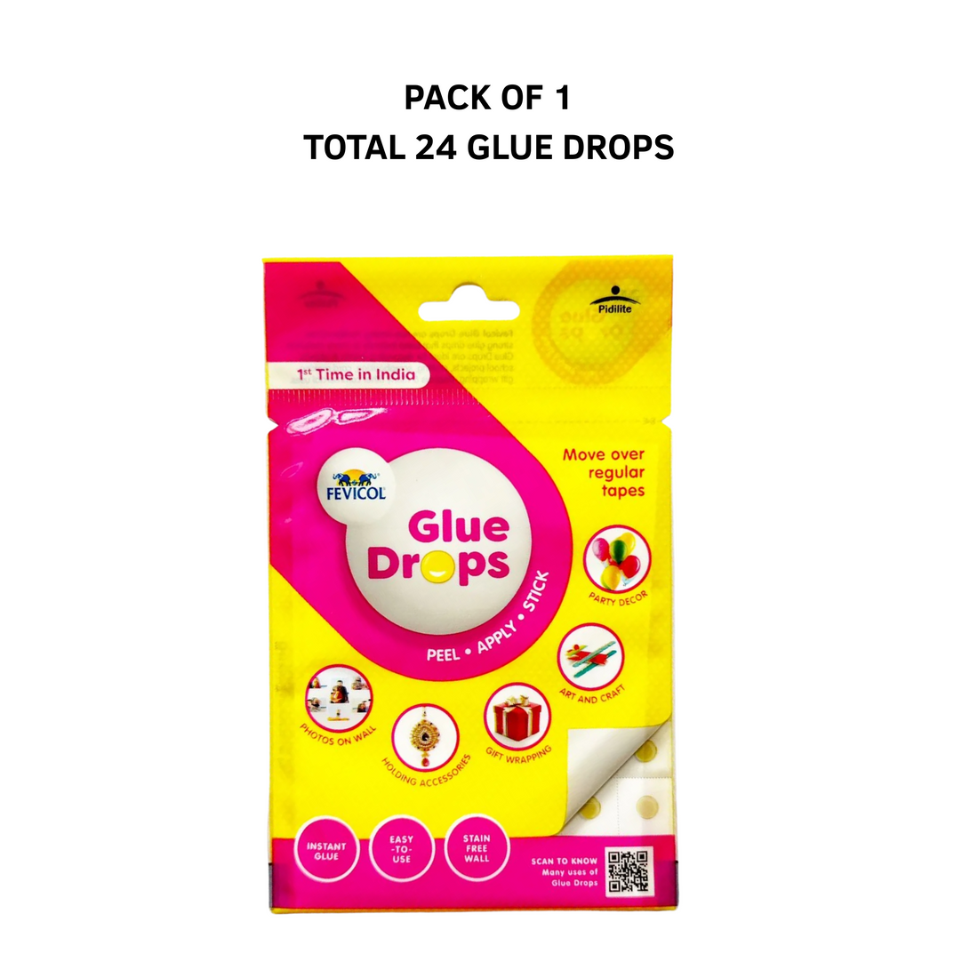 Extra Fevicol Instant And Non Messy Glue Drops - Pack of 24 Glue Drops