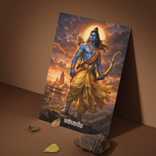 The 'अयोध्याधीश' Prabhu Shree Ram Poster | 8K | Premium Glossy