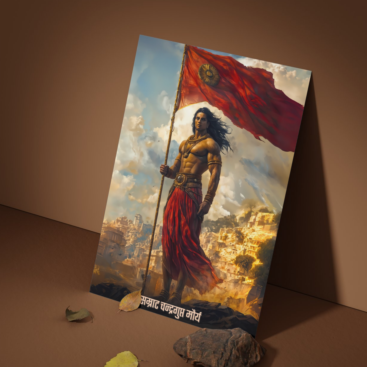 The 'सम्राट चन्द्रगुप्त मौर्य' Chandragupta Maurya Wall Poster | 8K | Premium Glossy - Bharatvarsh Arts--Wall Poster Sets - Buy Indian Spiritual, Mythology, Gods, Warrior Wall Art - For Living Room, Decor