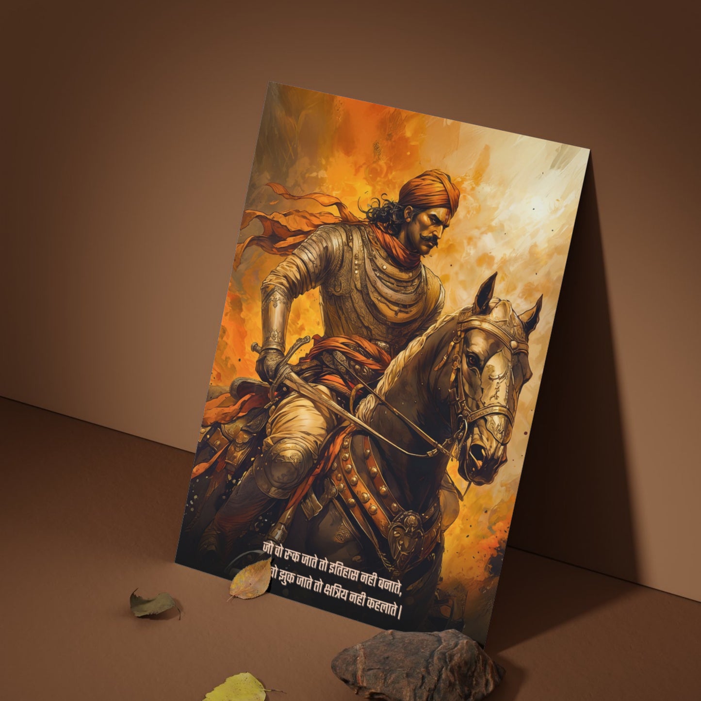 The "जो वो झुक जाते तो क्षत्रिय नही कहलाते" Prithviraj Chauhan Poster | 8K | Premium Glossy - Bharatvarsh Arts--Wall Poster Sets - Buy Indian Spiritual, Mythology, Gods, Warrior Wall Art - For Living Room, Decor