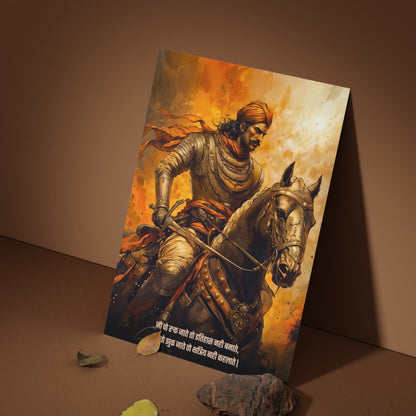 The "जो वो झुक जाते तो क्षत्रिय नही कहलाते" Prithviraj Chauhan Poster | 8K | Premium Glossy - Bharatvarsh Arts--Wall Poster Sets - Buy Indian Spiritual, Mythology, Gods, Warrior Wall Art - For Living Room, Decor