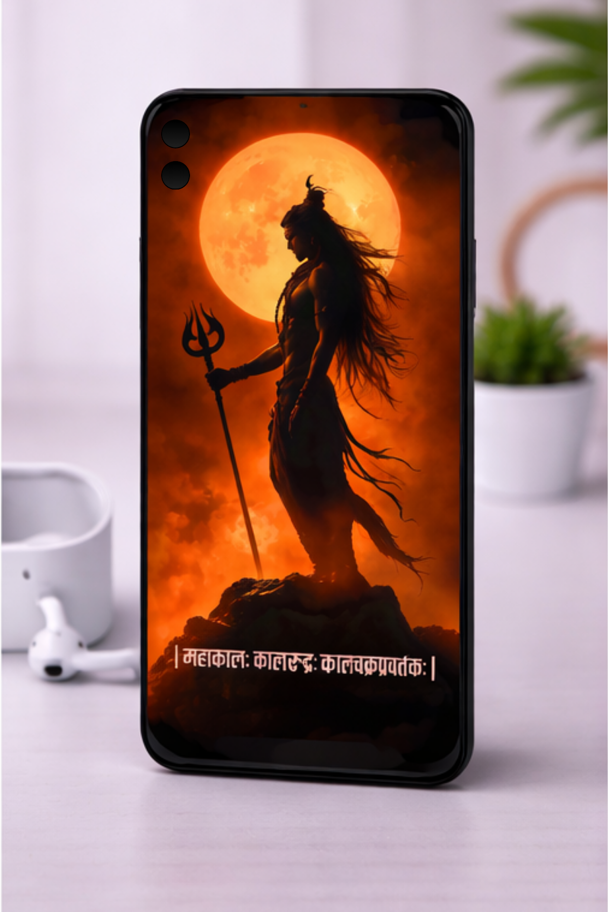The "महाकालः कालरुद्रः" Shiva Mobile Skin | Premium UV Print | Matte Finish