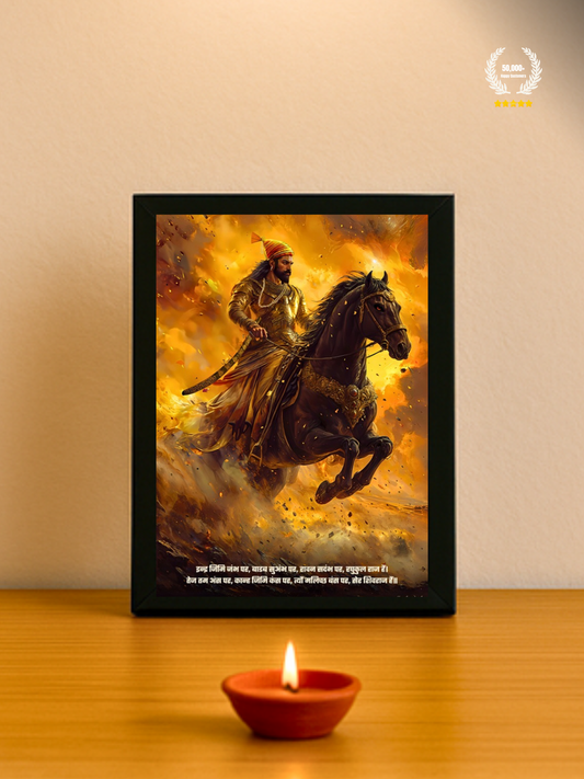 The "इन्द्र जिमि जंभ पर" Chatrapati Shivaji Maharaj Wall Frame | Premium Quality