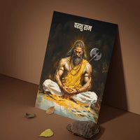 The Parshuram Meditation Poster | 8K | Premium Glossy - Bharatvarsh Arts--Wall Poster Sets - Buy Indian Spiritual, Mythology, Gods, Warrior Wall Art - For Living Room, Decor