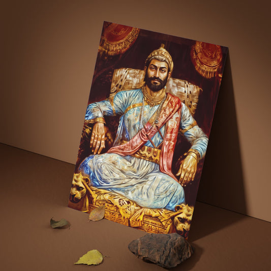 The King Chatrapati Shivaji Maharaj Poster | 8K | Premium Glossy - Bharatvarsh Arts--Wall Poster Sets - Buy Indian Spiritual, Mythology, Gods, Warrior Wall Art - For Living Room, Decor