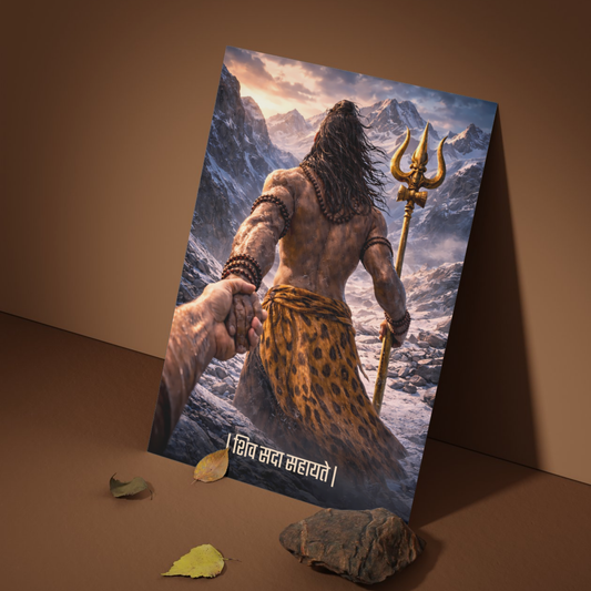 The 'शिव सदा सहायते' Shiv Ji Poster | 8K | Premium Glossy