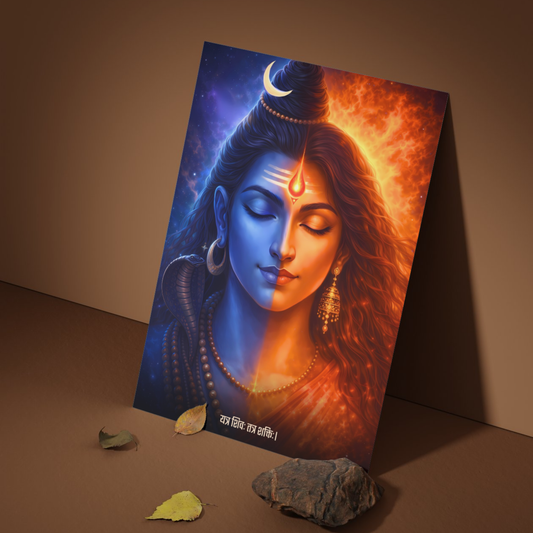 The 'यत्र शिवः तत्र शक्तिः। Shiv Shakti Poster | 8K | Premium Glossy