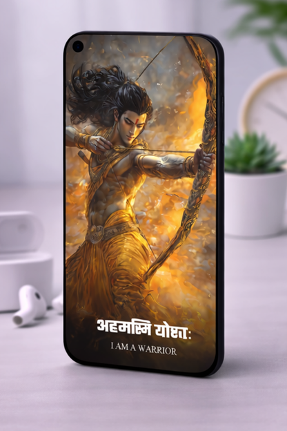 The "अहमस्मि योधः" Prabhu Shreeram Warrior Skin | Premium UV Print | Matte Finish