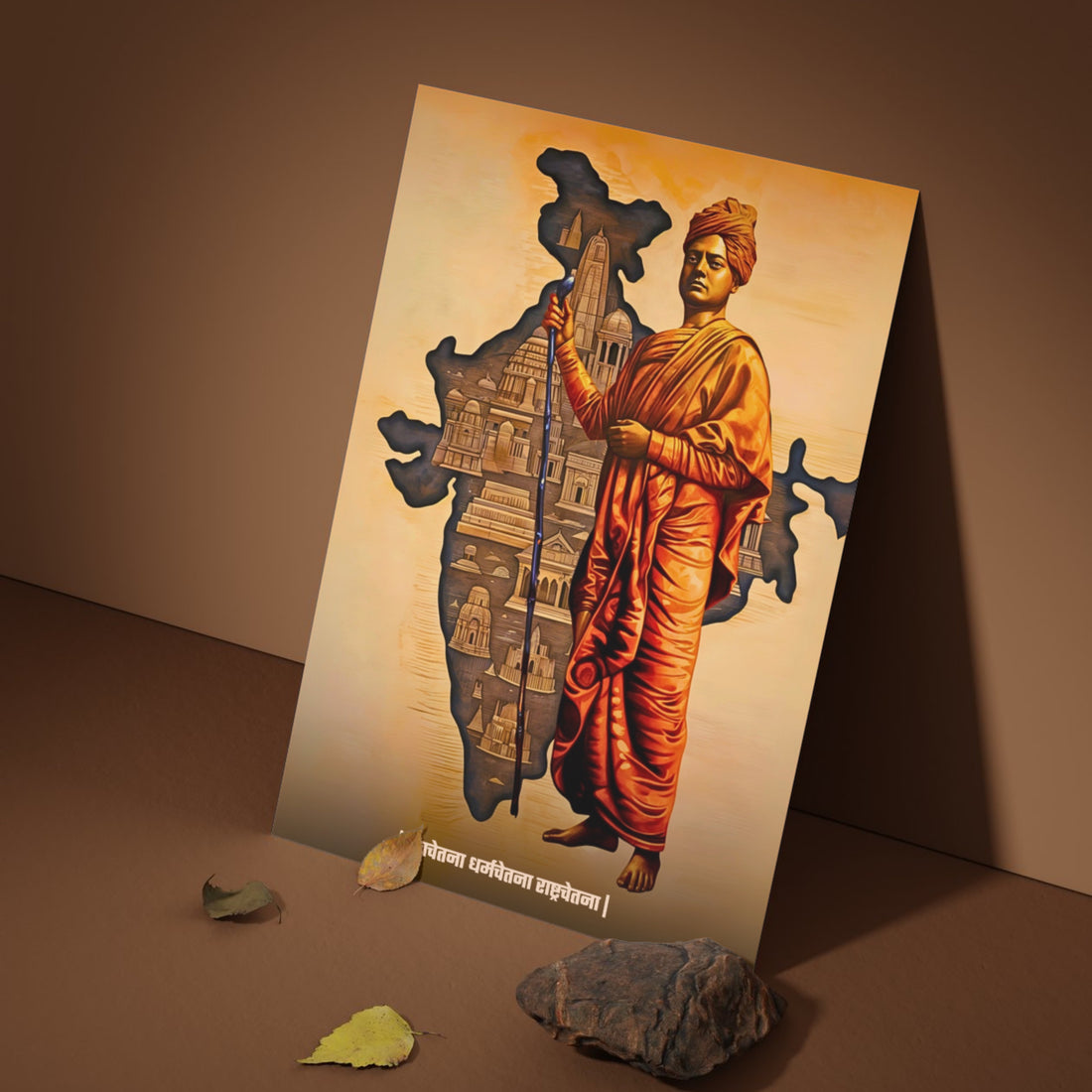 The "युवचेतना धर्मचेतना राष्ट्रचेतना" Swami Vivekananda Poster | 8K | Premium Glossy - Bharatvarsh Arts--Wall Poster Sets - Buy Indian Spiritual, Mythology, Gods, Warrior Wall Art - For Living Room, Decor