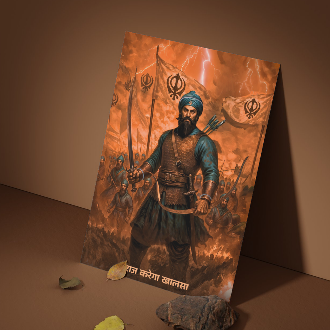 The 'राज करेगा खालसा' Baba Bahadur Singh Ji Poster | 8K | Premium Glossy