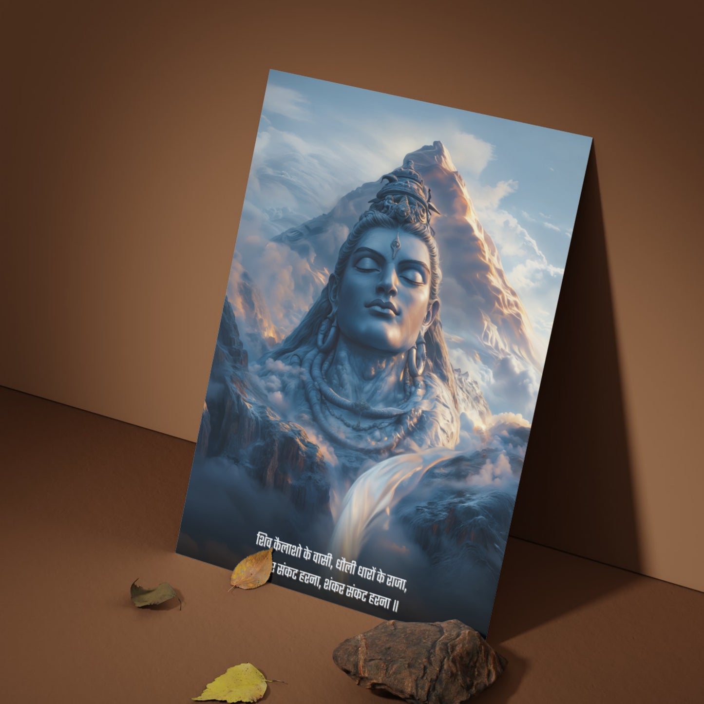 The "शिव कैलाशो के वासी" Lord Shiva Poster | 8K | Premium Glossy - Bharatvarsh Arts--Wall Poster Sets - Buy Indian Spiritual, Mythology, Gods, Warrior Wall Art - For Living Room, Decor