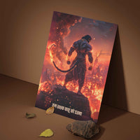 The 'तुम रक्षक काहू को डरना' Hanuman Lankadahan Poster | 8K | Premium Glossy - Bharatvarsh Arts--Wall Poster Sets - Buy Indian Spiritual, Mythology, Gods, Warrior Wall Art - For Living Room, Decor
