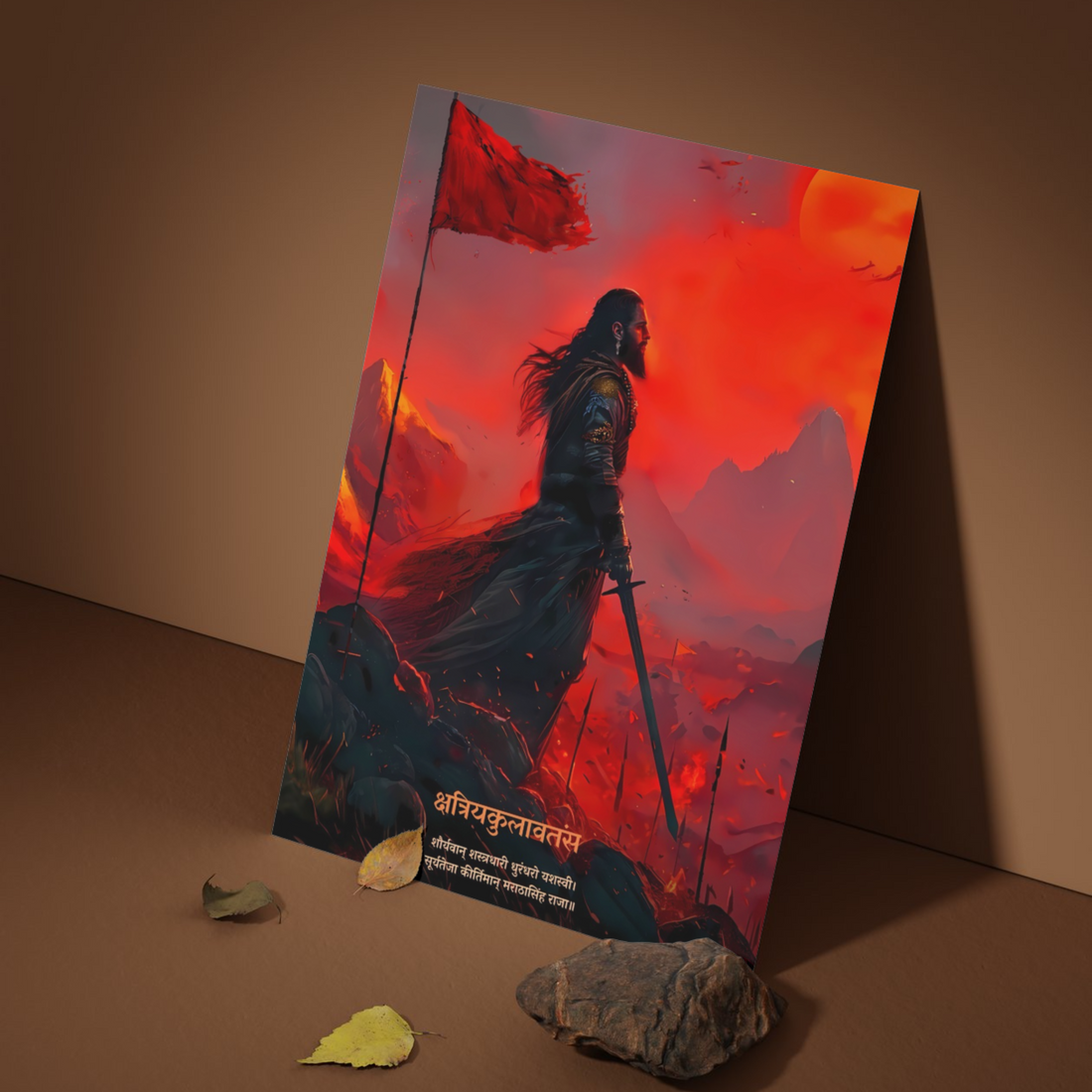 The 'क्षत्रियकुलावतंस' Chatrapati Shivaji Maharaj Poster | 8K | Premium Glossy - Bharatvarsh Arts--Wall Poster Sets - Buy Indian Spiritual, Mythology, Gods, Warrior Wall Art - For Living Room, Decor