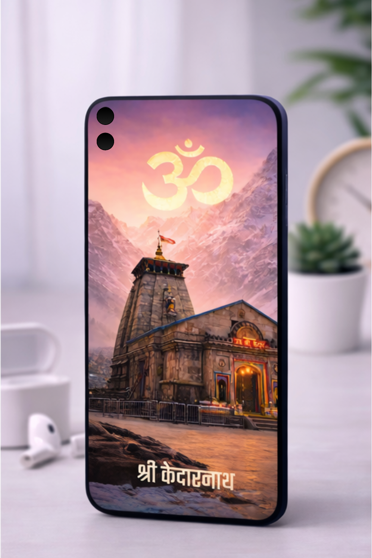 The 'श्री केदारनाथ' Kedarnath Shiv Temple Mobile Skin | Premium UV Print | Matte Finish