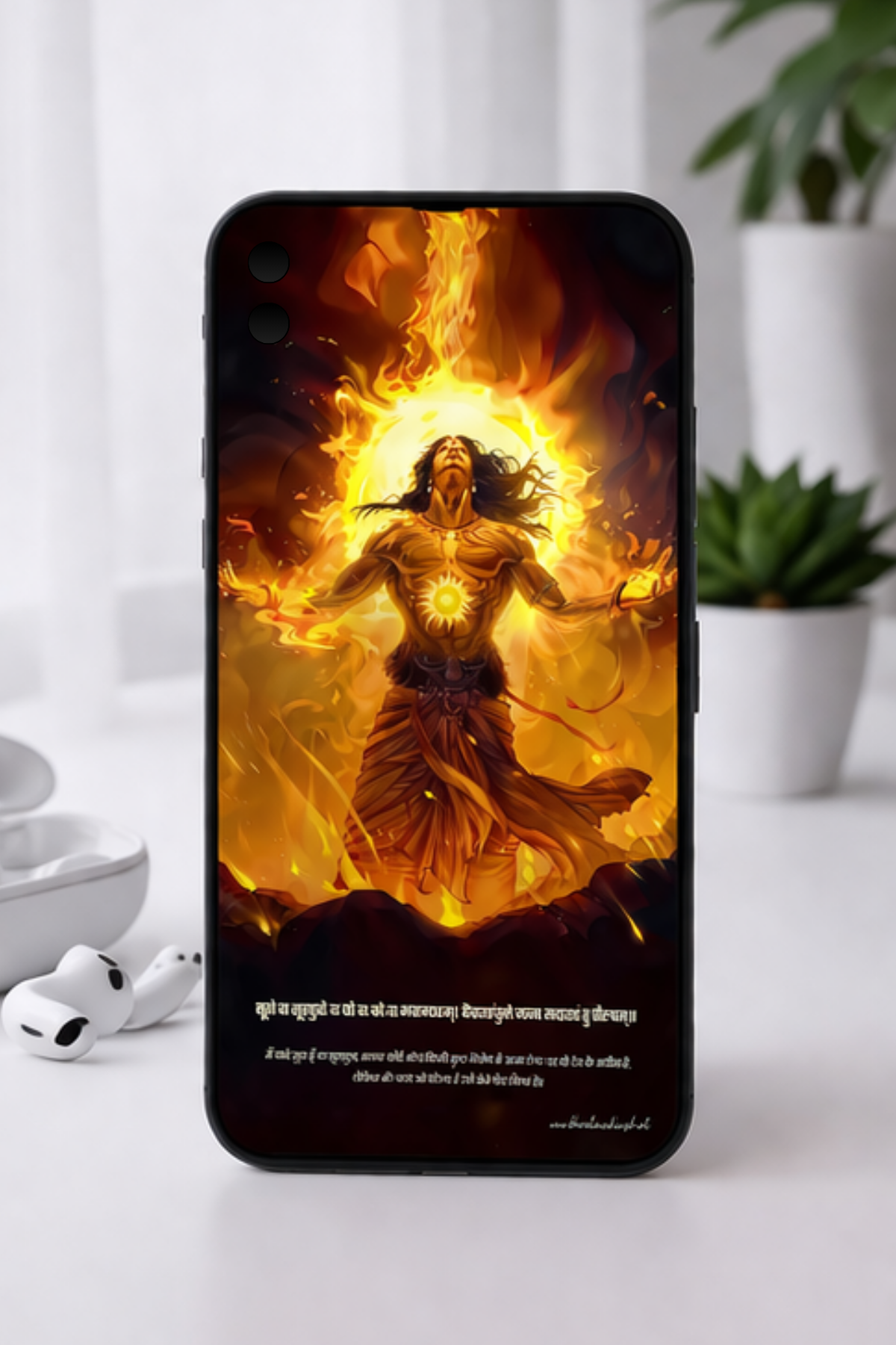 The "सूर्यपुत्र" Suryaputra Karna Mobile Skin | Premium UV Print | Matte Finish