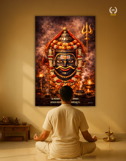 The 'ॐ महाकाल महाकाय' Ujjain Mahakal Premium Large Poster | 8K | Premium Glossy