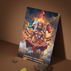 The 'ॐ पञ्चमुखहनुमते' Panchmukhi Hanuman Poster | 8K | Premium Glossy