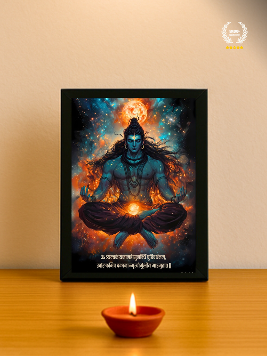 The "ॐ त्र्यम्बकं यजामहे " Lord Shiva Wall Frame | Premium Quality