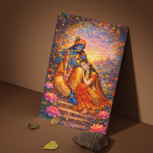 The Radha Krishna Peaceful Poster | 8K | Premium Glossy