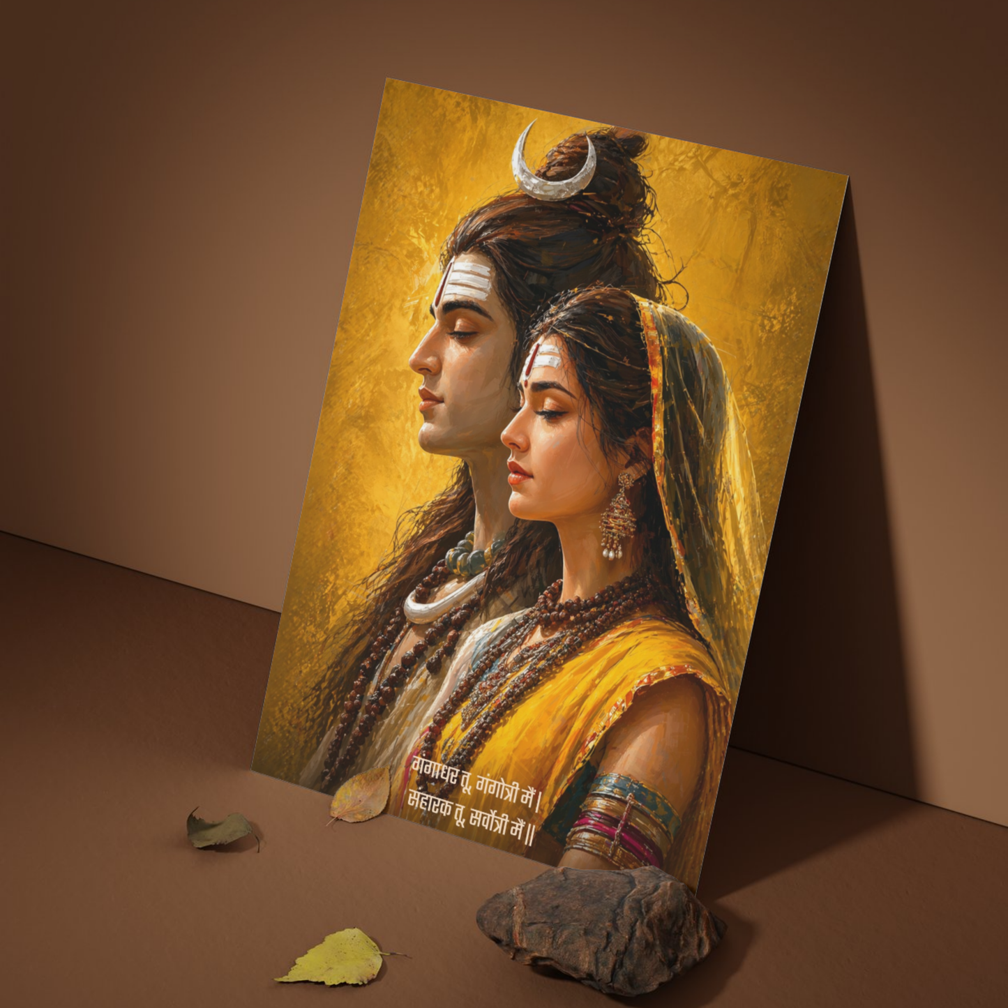 The 'गंगाधर तू, गंगोत्री मैं ' Shiv Parvati Beautiful Poster | 8K | Premium Glossy