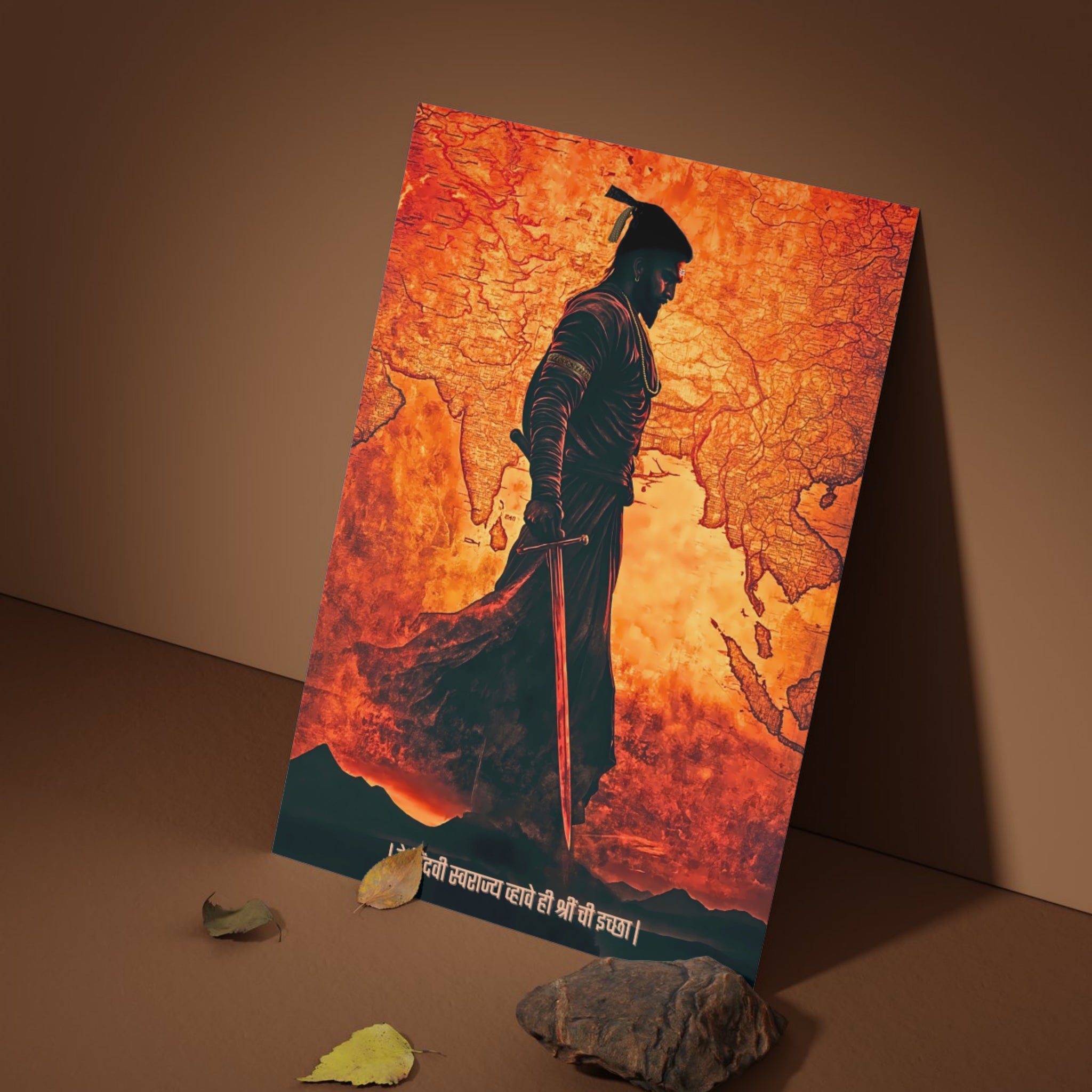 The 'हे हिंदवी स्वराज्य व्हावे ही श्रीं ची इच्छा' Chatrapati Shivaji Maharaj Poster | 8K | Premium Glossy - Bharatvarsh Arts--Wall Poster Sets - Buy Indian Spiritual, Mythology, Gods, Warrior Wall Art - For Living Room, Decor