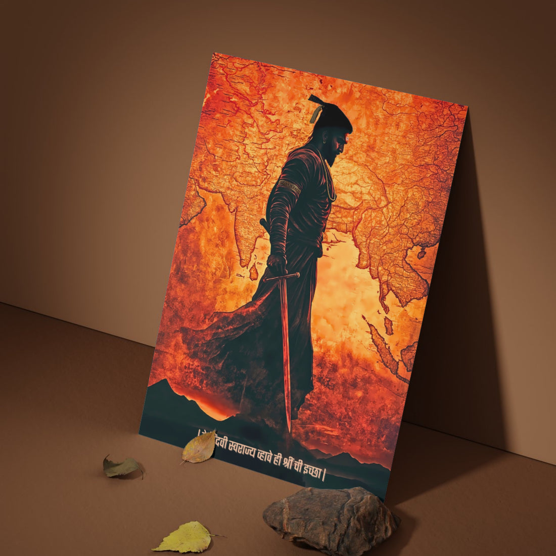 The 'हे हिंदवी स्वराज्य व्हावे ही श्रीं ची इच्छा' Chatrapati Shivaji Maharaj Poster | 8K | Premium Glossy - Bharatvarsh Arts--Wall Poster Sets - Buy Indian Spiritual, Mythology, Gods, Warrior Wall Art - For Living Room, Decor