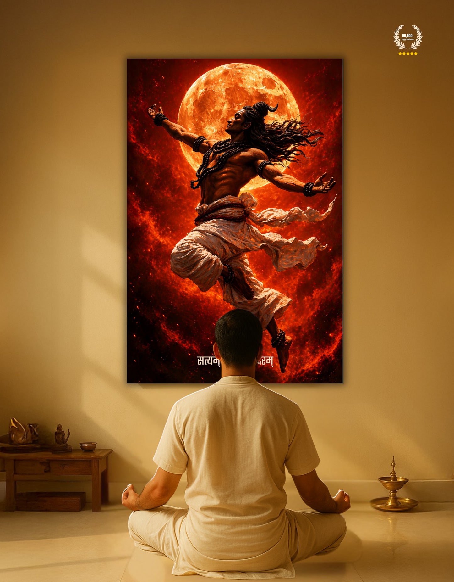 The 'सत्यम् शिवम् सुन्दरम्' Lord Shiva Premium Large Poster | 8K | Premium Glossy