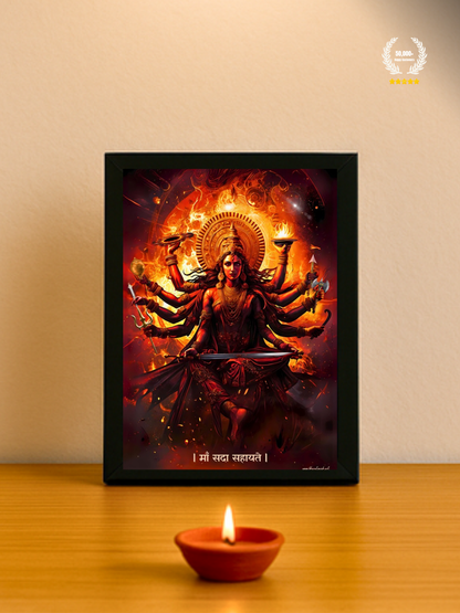 The "महिषासुरमर्दिनि" Durga Mata Wall Frame | Premium Quality