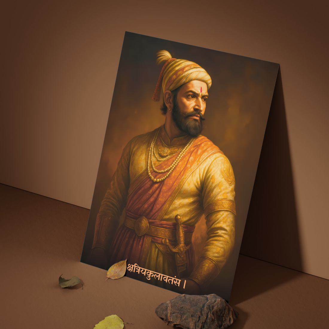 The '| क्षत्रियकुलावतंस |' Chatrapati Shivaji Maharaj Portrait Wall Poster | 8K | Premium Glossy