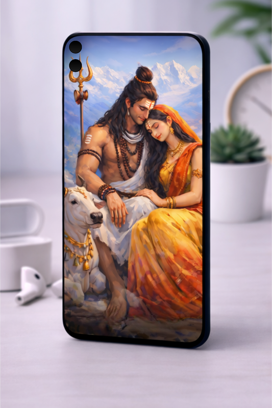 The Shiv Parvati Peaceful Mobile Skin | Premium UV Print | Matte Finish