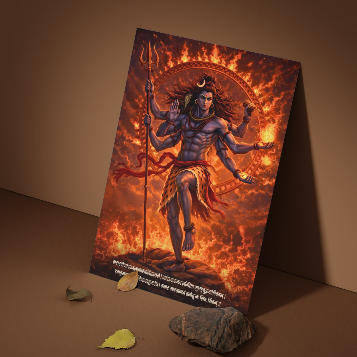 The 'चकार चण्डताण्डवं' Lord Shiva Fierce Poster | 8K | Premium Glossy