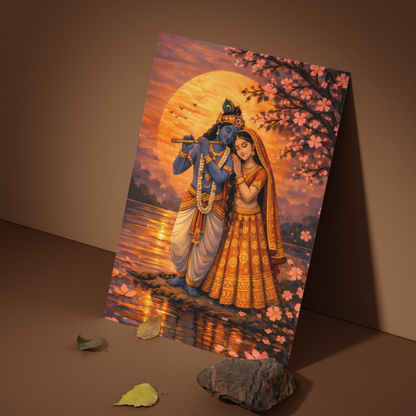 The Young Radha Krishna Anime style Poster | 8K | Premium Glossy