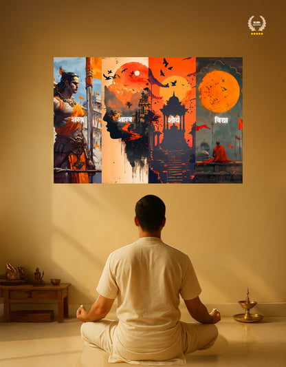The "शस्त्र • शास्त्र • शौर्य • विद्या" Premium Large Poster | 8K | Premium Glossy