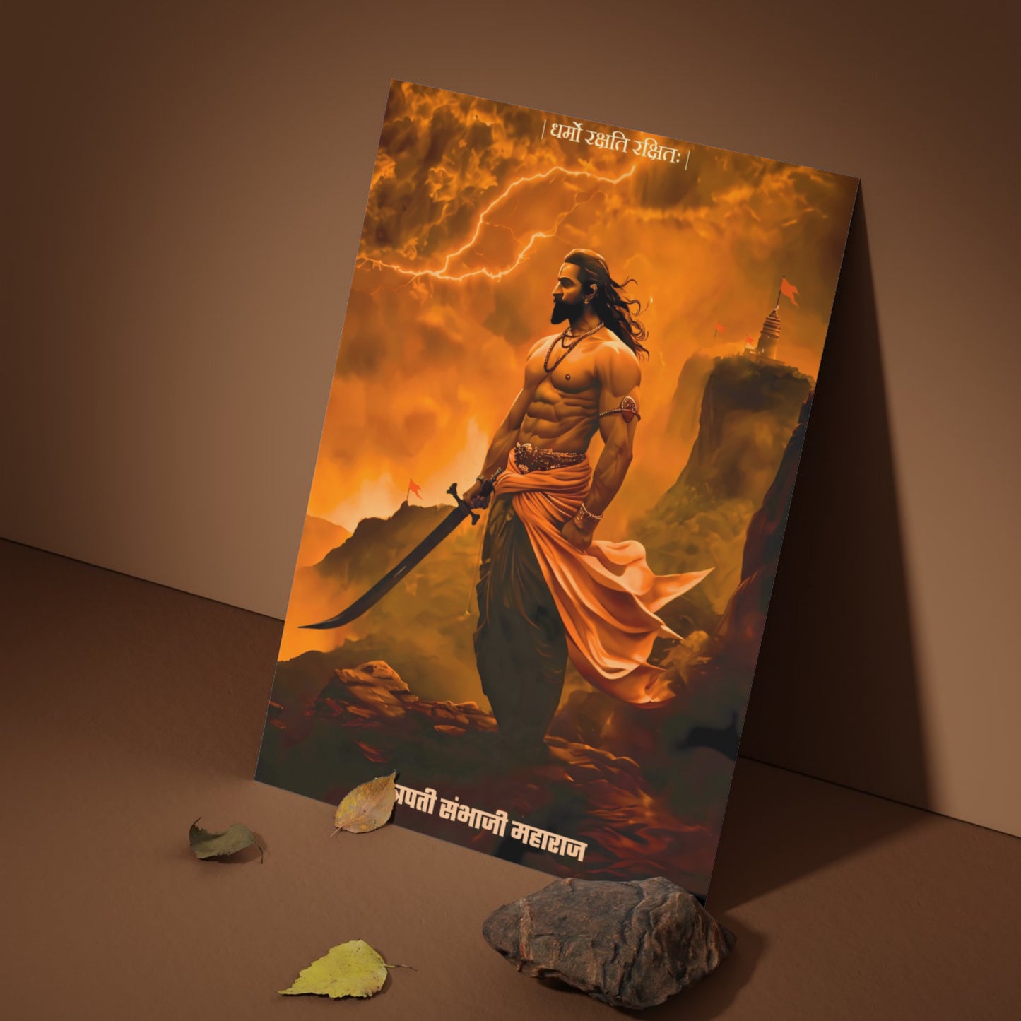 The 'धर्मो रक्षति रक्षितः' Sambhaji Maharaj Poster | 8K | Premium Glossy