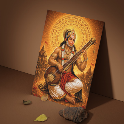The Hanuman Ji Bhajan Peaceful Poster | 8K | Premium Glossy