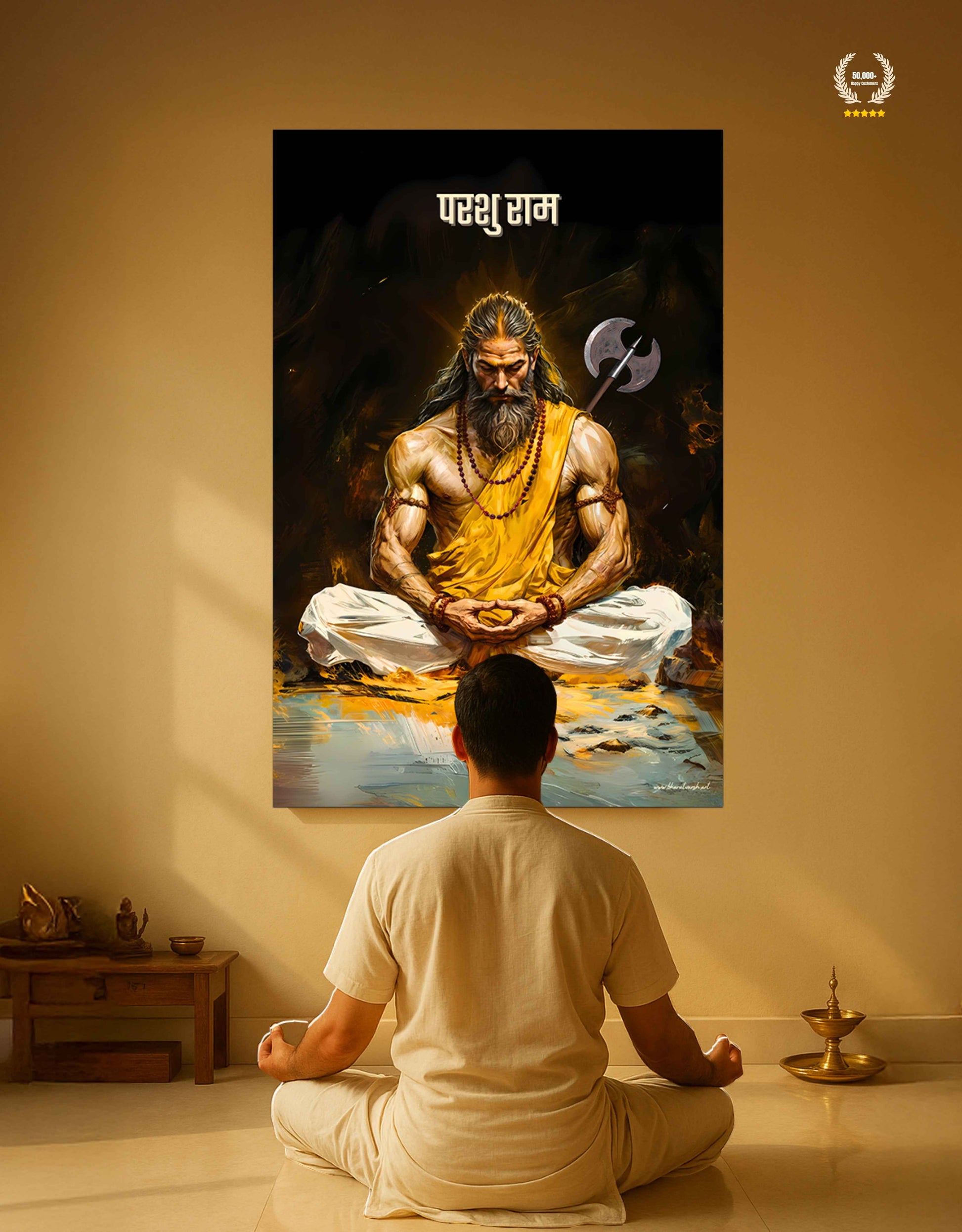 The Parshuram Meditation Large Poster | 8K | Premium Glossy
