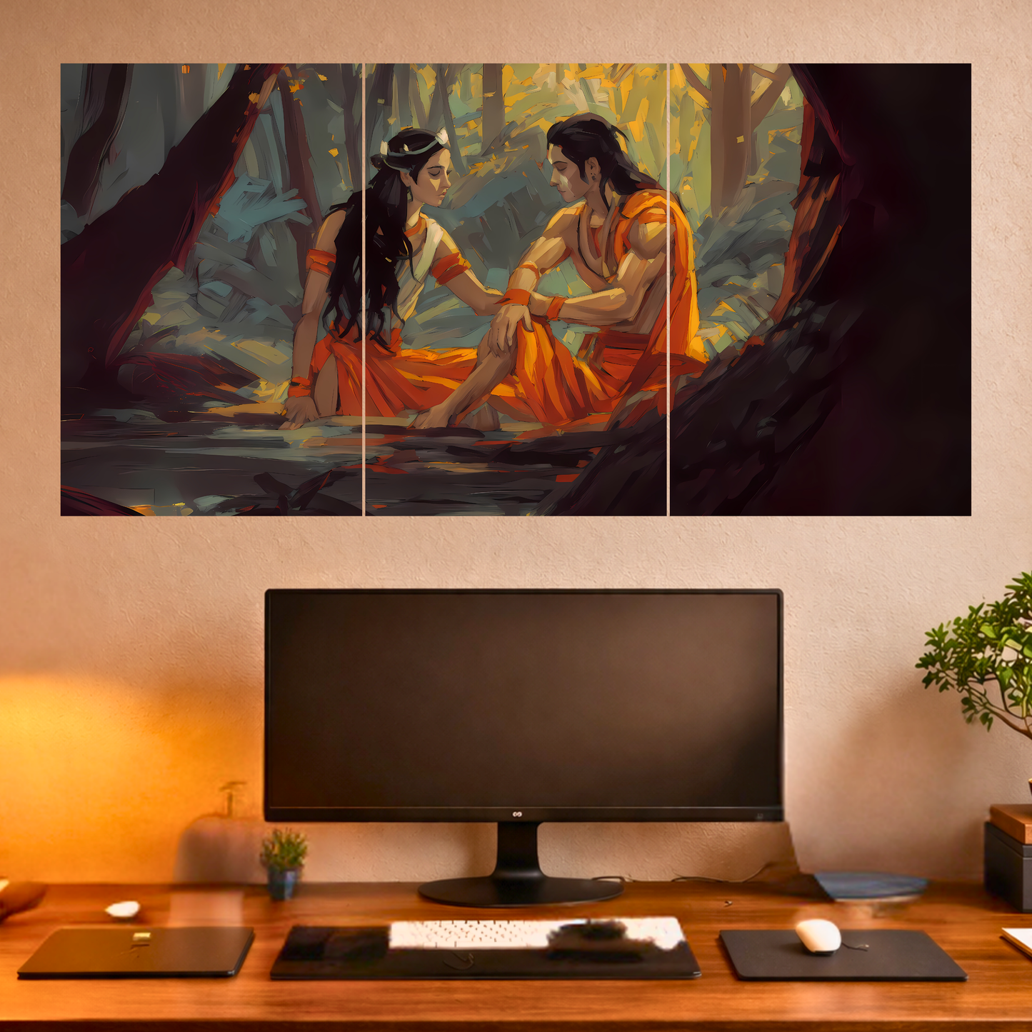 The Ram Sita Vanwaas Epic 3 Panel SPLIT Poster | 8K | Premium Glossy