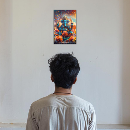 The 'गणपति  सदा सहायते' Ganesha Poster | Portrait - 1 x 1.5 ft  ( Premium Glossy )