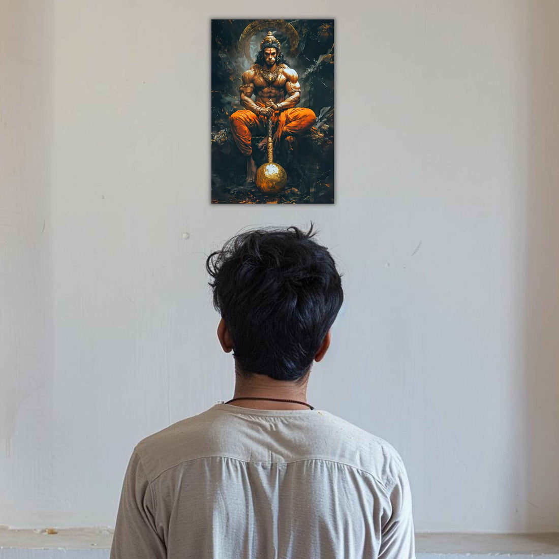 The Bajrang Bali Poster | 8K | Premium Glossy - Bharatvarsh Arts--Wall Poster Sets - Buy Indian Spiritual, Mythology, Gods, Warrior Wall Art - For Living Room, Decor