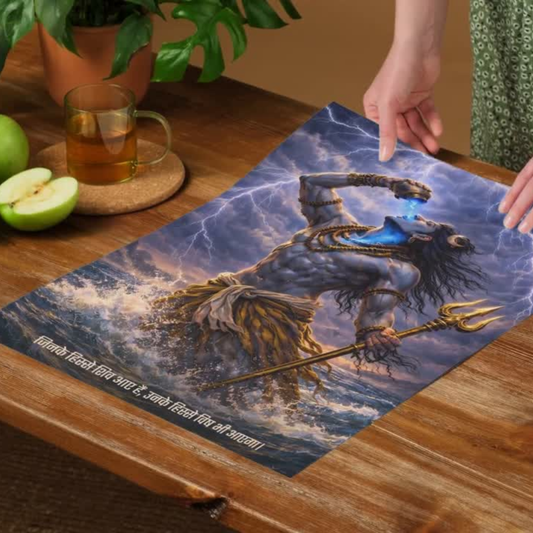 The 'जिनके हिस्से शिव आए हैं, उनके हिस्से विष भी आएगा' Lord Shiva Nilkanthay Poster | 8K | Premium Glossy