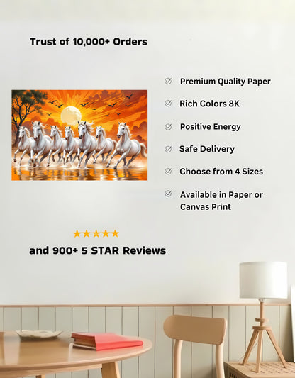 The 7 Horses Premium Large Poster | 8K | Premium Glossy