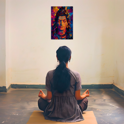 The Lord Shiva Multicolor Aesthetic Poster | 8K | Premium Glossy