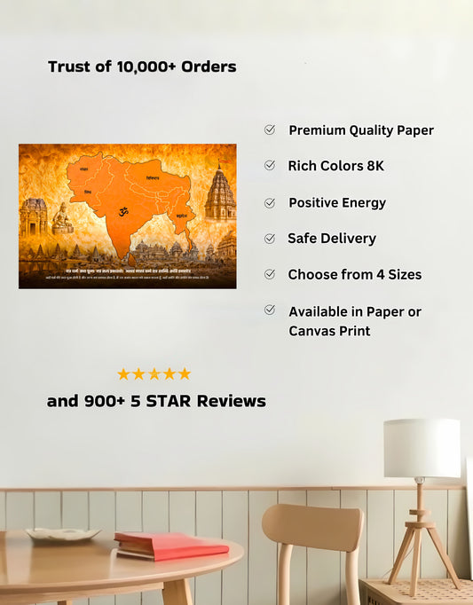 The "अखंड भारत" Akhand Bharat Premium Large Poster | 8K | Premium Glossy