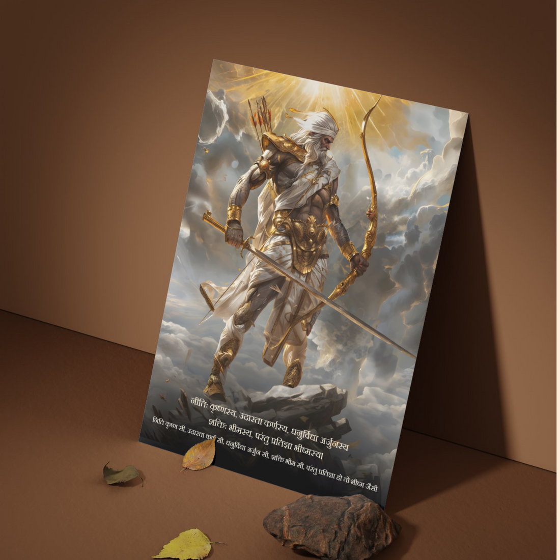 The Bhishma Pitamah 'प्रतिज्ञा भीष्मस्य' Poster | 8K | Premium Glossy - Bharatvarsh Arts--Wall Poster Sets - Buy Indian Spiritual, Mythology, Gods, Warrior Wall Art - For Living Room, Decor